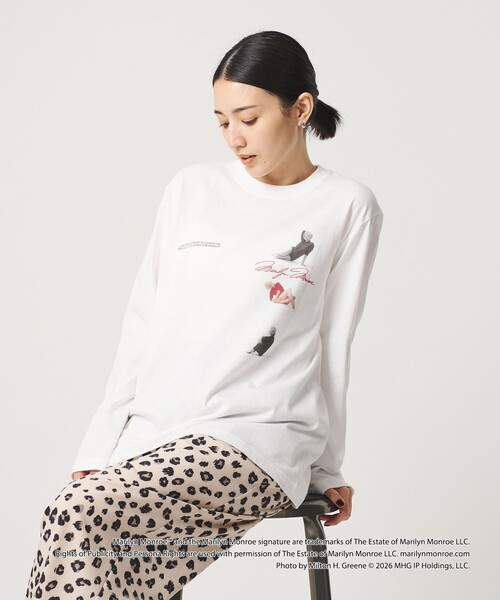 GOOD ROCK SPEED(グッドロックスピード)の「【別注】<GOOD ROCK SPEED>Marilyn Monroe/ロングスリーブ Tシャツ(Tシャツ/カットソー・レディース・ブラック/ホワイト・FREE)」の3枚目の写真