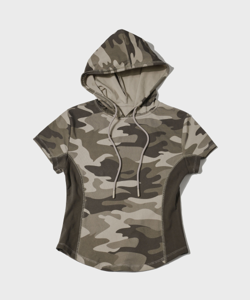 W. Slim short sleeve re‑fudie [CAMO] SEWTS003CAMO