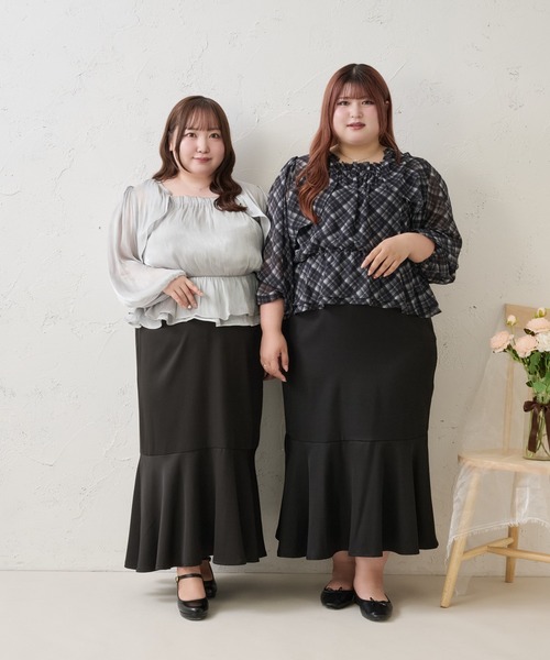 Louiosy(ルオシー)の「【Louiosy】【大きいサイズ】アソートシアーボレロ+ペプラムキャミビスチェアンサンブル(シャツ/ブラウス・レディース・ブラック系その他/ブルー系その他/アイボリー・3L/X-LARGE/4L)」の4枚目の写真