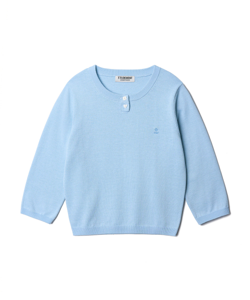 TTUDEMENT（トュードメント）の「DAILY 3/4 SLEEVE KNIT TOP_LIGHT BLUE（ニット/セーター・レディース・その他・FREE）」の2枚目の写真