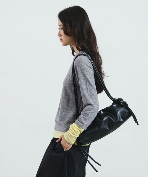 ROSE BUD(ローズバッド)の「COLOR BLOCK LAYERED TEE(Tシャツ/カットソー・レディース・グレー/ライトグリーン・ONE SIZE)」の4枚目の写真