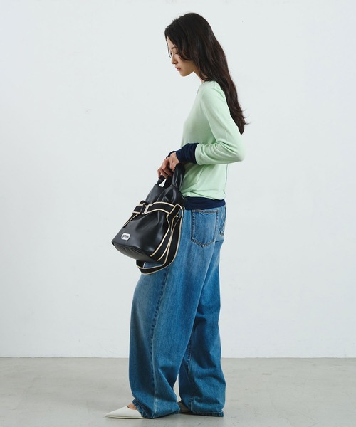 ROSE BUD(ローズバッド)の「COLOR BLOCK LAYERED TEE(Tシャツ/カットソー・レディース・グレー/ライトグリーン・ONE SIZE)」の19枚目の写真