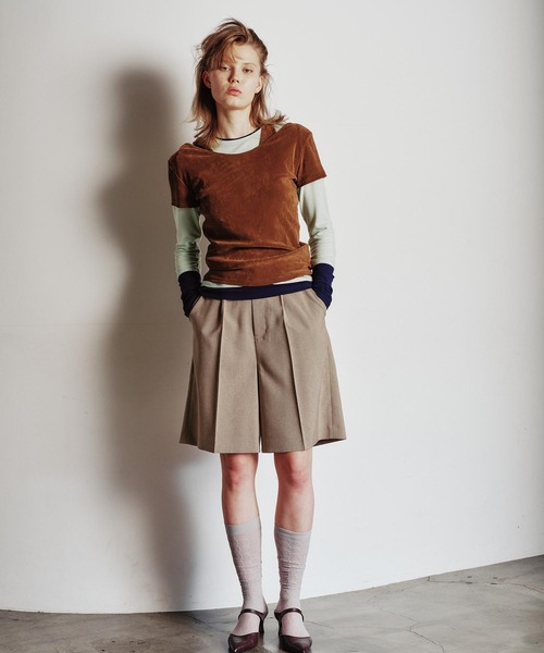 ROSE BUD(ローズバッド)の「COLOR BLOCK LAYERED TEE(Tシャツ/カットソー・レディース・グレー/ライトグリーン・ONE SIZE)」の21枚目の写真