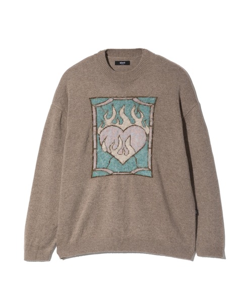 glamb(グラム)の「Jacquard Pullover Knit / ジャガードプルオーバーニット(ニット/セーター・メンズ・ベージュ/ブラック・S/M/L)」の3枚目の写真