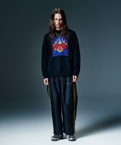 glamb(グラム)の「Jacquard Pullover Knit / ジャガードプルオーバーニット(ニット/セーター・メンズ・ベージュ/ブラック・S/M/L)」の5枚目の写真