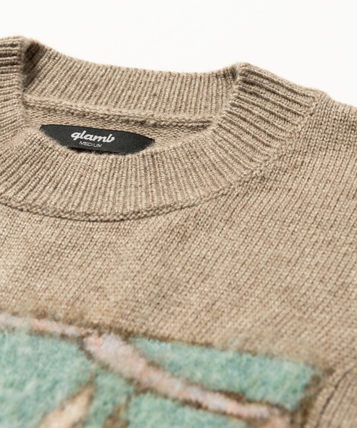glamb(グラム)の「Jacquard Pullover Knit / ジャガードプルオーバーニット(ニット/セーター・メンズ・ベージュ/ブラック・S/M/L)」の13枚目の写真