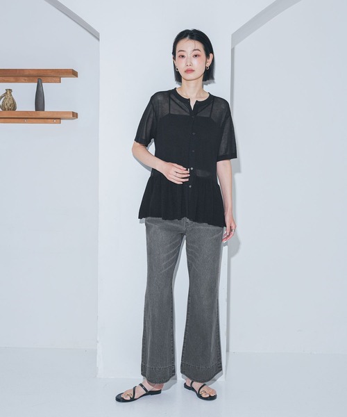 LAKOLE（ラコレ）の「フレアデニムパンツ / 1017697（デニムパンツ・レディース・ブラック/インディゴブルー・LARGE/MEDIUM）」の6枚目の写真
