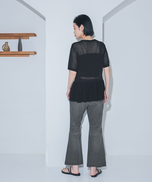 LAKOLE（ラコレ）の「フレアデニムパンツ / 1017697（デニムパンツ・レディース・ブラック/インディゴブルー・LARGE/MEDIUM）」の11枚目の写真