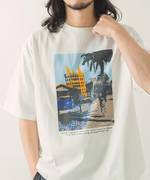 ITEMS URBANRESEARCH(アイテムズ アーバンリサーチ)の「Surf Printed T-Shirt(Tシャツ/カットソー・メンズ・その他3/その他1/その他2・LARGE/MEDIUM)」の1枚目の写真