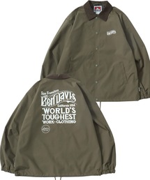 BEN DAVIS | BEN DAVIS/ベンデイビス OLD SIGN COACHES JACKET/オーバーサイズ バックプリント コーチジャケット/襟コーデュロイ ハンティング ジャケット/レディース メンズ(ナイロンジャケット)