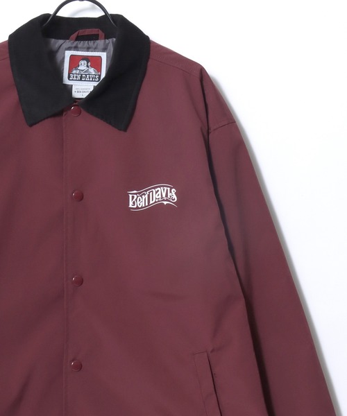 BEN DAVIS(ベンデイビス)の「BEN DAVIS/ベンデイビス OLD SIGN COACHES JACKET/オーバーサイズ バックプリント コーチジャケット/襟コーデュロイ ハンティング ジャケット/レディース メンズ(ナイロンジャケット・メンズ・ワイン/ブラック/カーキ・XL/L/M)」の8枚目の写真