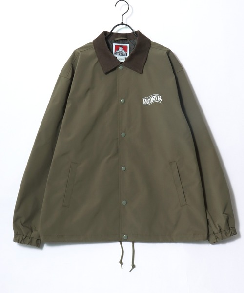 BEN DAVIS(ベンデイビス)の「BEN DAVIS/ベンデイビス OLD SIGN COACHES JACKET/オーバーサイズ バックプリント コーチジャケット/襟コーデュロイ ハンティング ジャケット/レディース メンズ(ナイロンジャケット・メンズ・ワイン/ブラック/カーキ・XL/L/M)」の12枚目の写真