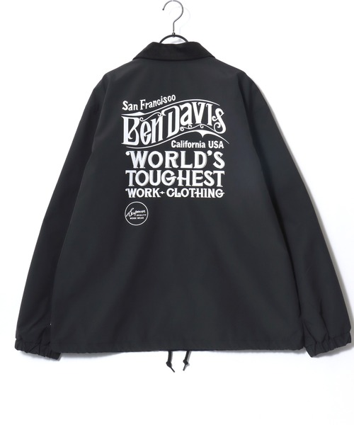 BEN DAVIS(ベンデイビス)の「BEN DAVIS/ベンデイビス OLD SIGN COACHES JACKET/オーバーサイズ バックプリント コーチジャケット/襟コーデュロイ ハンティング ジャケット/レディース メンズ(ナイロンジャケット・メンズ・ワイン/ブラック/カーキ・XL/L/M)」の11枚目の写真