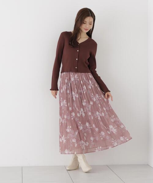 PROPORTION BODY DRESSING(プロポーションボディドレッシング)の「フラワープリントプリーツスカート / 1216220907(スカート・レディース・ブラック/ピンク・MEDIUM/P/S)」の17枚目の写真