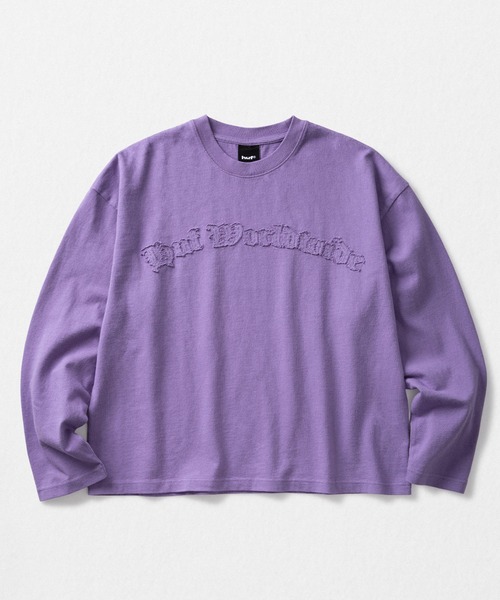 HUF（ハフ）の「OLYMPIA LS CREW（Tシャツ/カットソー・メンズ・ナチュラル/パープル/ブラック・S/XL/L/M）」の3枚目の写真