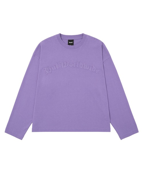 HUF（ハフ）の「OLYMPIA LS CREW（Tシャツ/カットソー・メンズ・ナチュラル/パープル/ブラック・S/XL/L/M）」の10枚目の写真