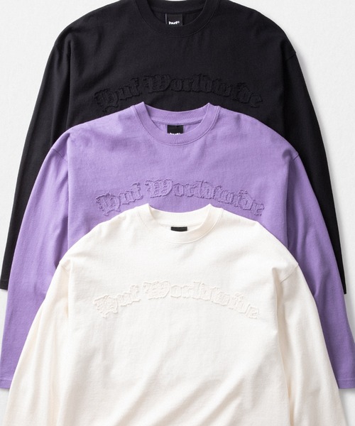 HUF（ハフ）の「OLYMPIA LS CREW（Tシャツ/カットソー・メンズ・ナチュラル/パープル/ブラック・S/XL/L/M）」の5枚目の写真