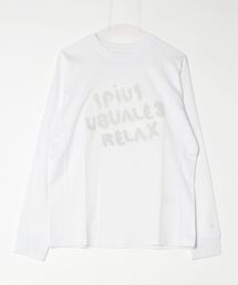【1PIU1UGUALE3 RELAX】GLITTER SAGARA LOGO L/S T-SHIRT