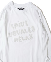 TETE HOMME（テットオム）の「【1PIU1UGUALE3 RELAX】GLITTER SAGARA LOGO L/S T-SHIRT（Tシャツ/カットソー）」