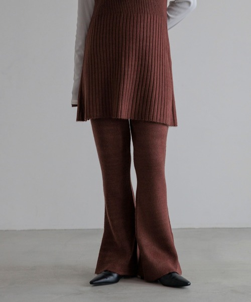 LOWRYS FARM(ローリーズファーム)の「モヘヤタッチスリットフレアパンツ 1069204(その他パンツ・レディース・ブラック/ブラウン/グレー・FREE)」の3枚目の写真