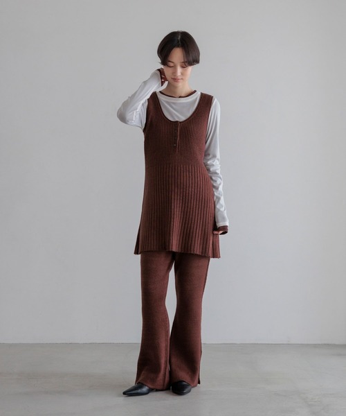 LOWRYS FARM(ローリーズファーム)の「モヘヤタッチスリットフレアパンツ 1069204(その他パンツ・レディース・ブラック/ブラウン/グレー・FREE)」の18枚目の写真