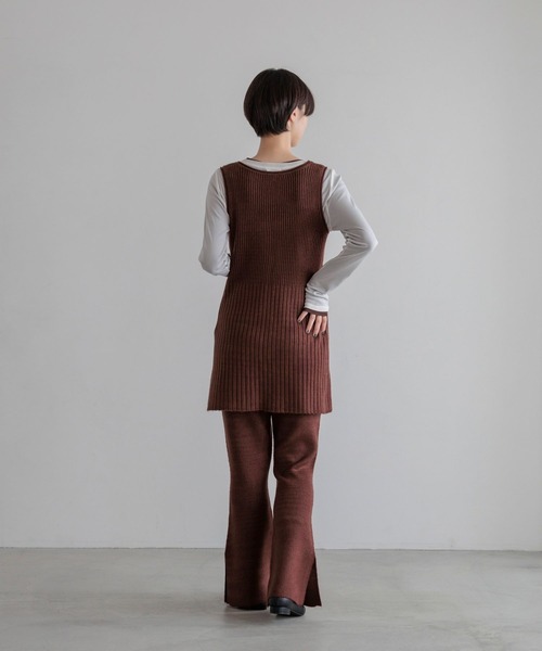 LOWRYS FARM(ローリーズファーム)の「モヘヤタッチスリットフレアパンツ 1069204(その他パンツ・レディース・ブラック/ブラウン/グレー・FREE)」の21枚目の写真