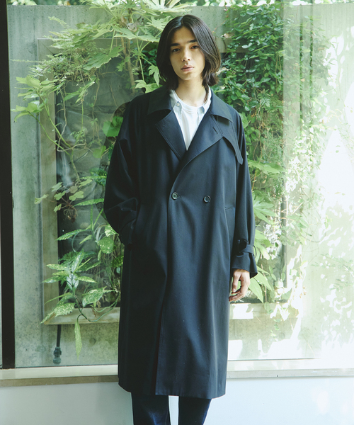 JOURNAL STANDARD(ジャーナルスタンダード)の「コットン ギャバジン フロー コート(ステンカラーコート・メンズ・ブラック・MEDIUM/LARGE)」の6枚目の写真