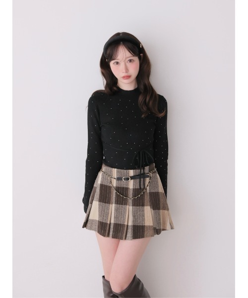 M me eme(エムミーエメ)の「Autumn check pleats mini skirt(eme11174)(スカート・レディース・ブラウン・FL/XS/FREE)」の9枚目の写真