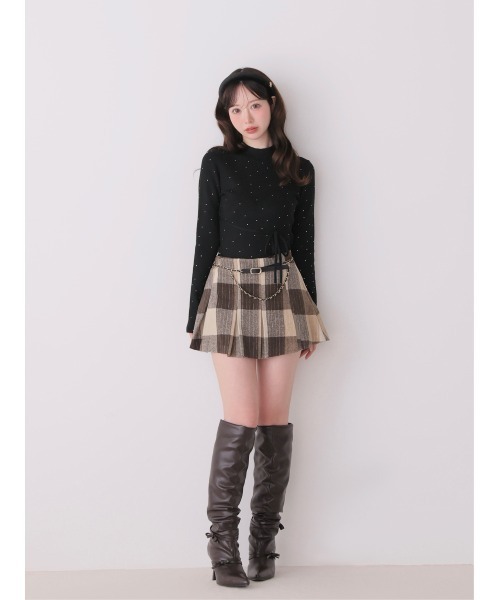 M me eme(エムミーエメ)の「Autumn check pleats mini skirt(eme11174)(スカート・レディース・ブラウン・FL/XS/FREE)」の11枚目の写真