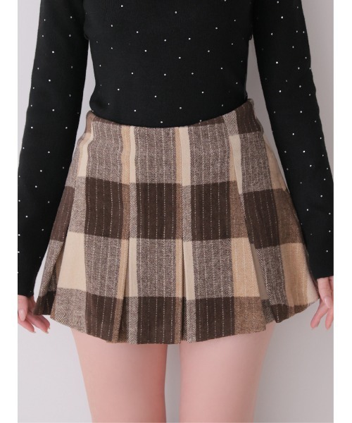 M me eme(エムミーエメ)の「Autumn check pleats mini skirt(eme11174)(スカート・レディース・ブラウン・FL/XS/FREE)」の16枚目の写真