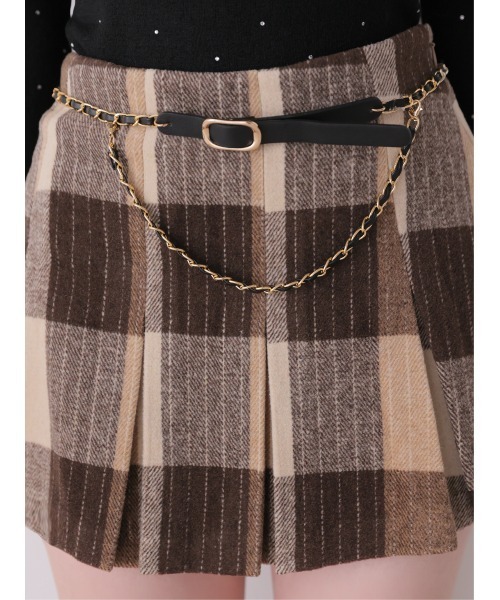 M me eme(エムミーエメ)の「Autumn check pleats mini skirt(eme11174)(スカート・レディース・ブラウン・FL/XS/FREE)」の17枚目の写真