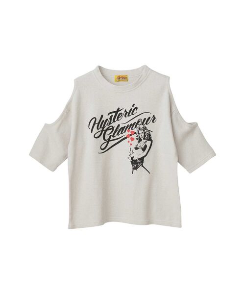 HYSTERIC GLAMOUR(ヒステリックグラマー)の「HYSTERIC GIRL HEARTS プルオーバー(スウェット・レディース・ベージュ/カーキ/ブラック・FREE)」の1枚目の写真