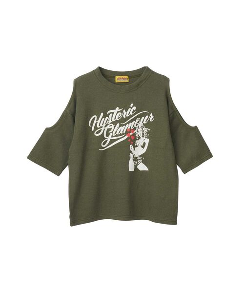 HYSTERIC GLAMOUR(ヒステリックグラマー)の「HYSTERIC GIRL HEARTS プルオーバー(スウェット・レディース・ベージュ/カーキ/ブラック・FREE)」の3枚目の写真
