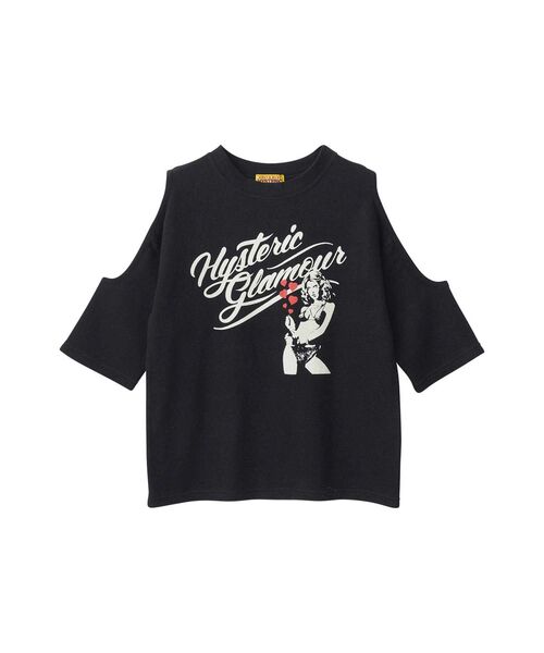 HYSTERIC GLAMOUR(ヒステリックグラマー)の「HYSTERIC GIRL HEARTS プルオーバー(スウェット・レディース・ベージュ/カーキ/ブラック・FREE)」の2枚目の写真