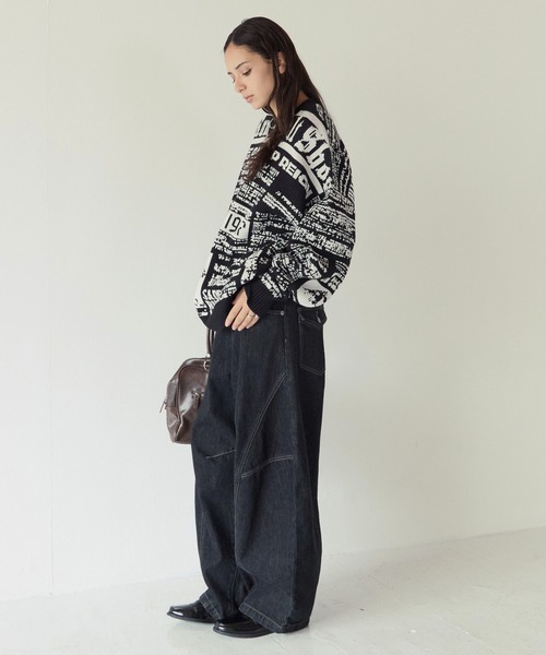 PBLIM(ページボーイリム)の「《UNISEX》ニュースペーパーニット(ニット/セーター・レディース・オフホワイト/ブラック・FREE)」の17枚目の写真