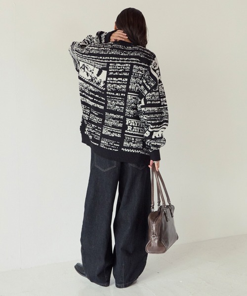 PBLIM(ページボーイリム)の「《UNISEX》ニュースペーパーニット(ニット/セーター・レディース・オフホワイト/ブラック・FREE)」の18枚目の写真