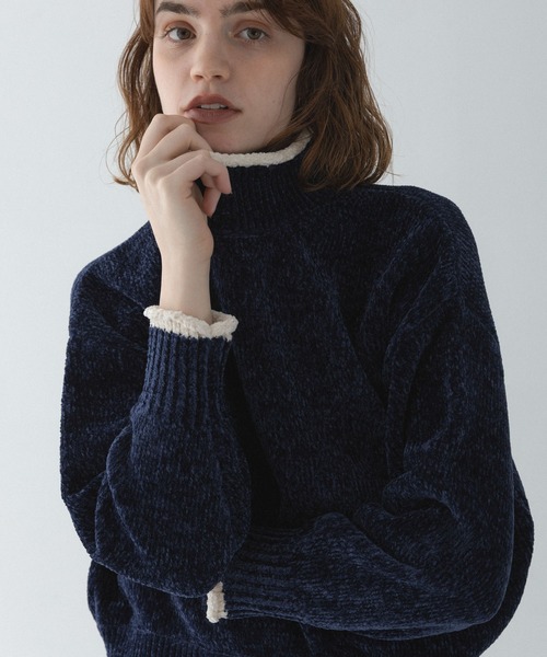URBAN RESEARCH Sonny Label(アーバンリサーチサニーレーベル)の「モールヤーンハイネックニットプルオーバー(ニット/セーター・レディース・グレー/マスタード/ネイビー・FREE)」の2枚目の写真