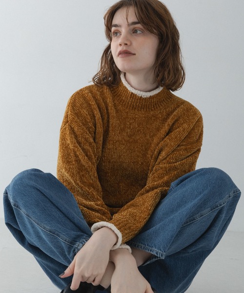 URBAN RESEARCH Sonny Label(アーバンリサーチサニーレーベル)の「モールヤーンハイネックニットプルオーバー(ニット/セーター・レディース・グレー/マスタード/ネイビー・FREE)」の3枚目の写真