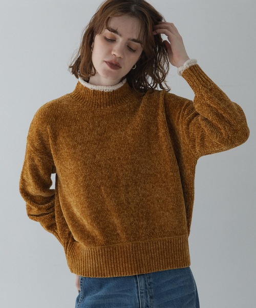 URBAN RESEARCH Sonny Label(アーバンリサーチサニーレーベル)の「モールヤーンハイネックニットプルオーバー(ニット/セーター・レディース・グレー/マスタード/ネイビー・FREE)」の7枚目の写真