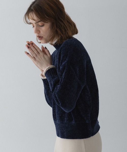 URBAN RESEARCH Sonny Label(アーバンリサーチサニーレーベル)の「モールヤーンハイネックニットプルオーバー(ニット/セーター・レディース・グレー/マスタード/ネイビー・FREE)」の15枚目の写真