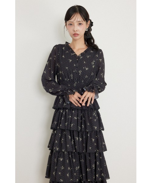 rienda(リエンダ)の「ドットフラワーウエストシャーリングワンピース 秋服(ワンピース・レディース・ホワイト/レッド系その他/ブラック系その他・SMALL/MEDIUM)」の19枚目の写真