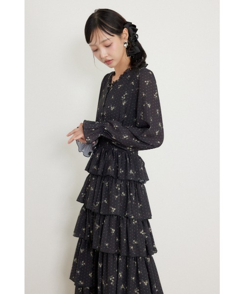 rienda(リエンダ)の「ドットフラワーウエストシャーリングワンピース 秋服(ワンピース・レディース・ホワイト/レッド系その他/ブラック系その他・SMALL/MEDIUM)」の20枚目の写真