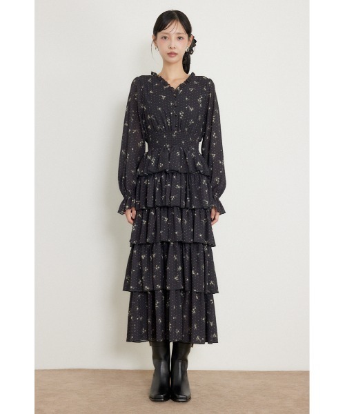 rienda(リエンダ)の「ドットフラワーウエストシャーリングワンピース 秋服(ワンピース・レディース・ホワイト/レッド系その他/ブラック系その他・SMALL/MEDIUM)」の22枚目の写真