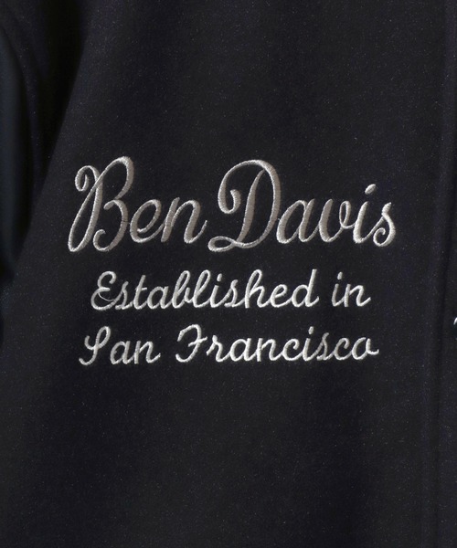 BEN DAVIS(ベンデイビス)の「BEN DAVIS/ベンデイビス BD STADIUM JACKET/オーバーサイズ フェイクメルトン フェイクレザースリーブ ワッペン刺繍 スタジアムジャケット/スタジャン/中綿ジャケット/レディース メンズ(スタジャン・メンズ・ブラック×ホワイト/ブラック×ブラック・M/XL/L)」の10枚目の写真