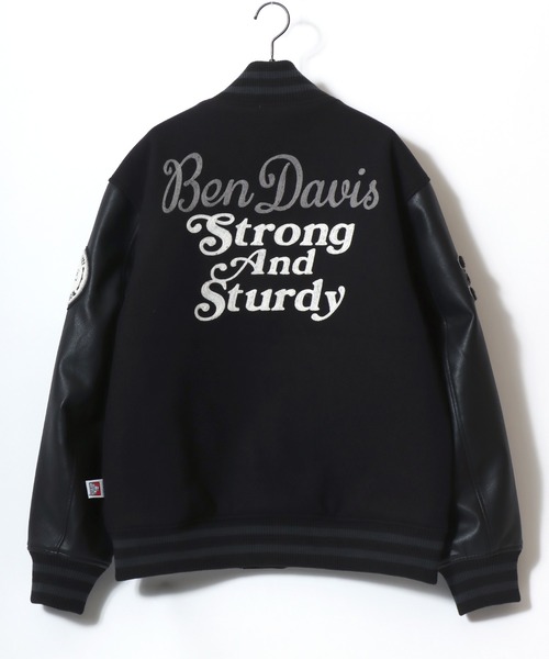 BEN DAVIS(ベンデイビス)の「BEN DAVIS/ベンデイビス BD STADIUM JACKET/オーバーサイズ フェイクメルトン フェイクレザースリーブ ワッペン刺繍 スタジアムジャケット/スタジャン/中綿ジャケット/レディース メンズ(スタジャン・メンズ・ブラック×ホワイト/ブラック×ブラック・M/XL/L)」の19枚目の写真