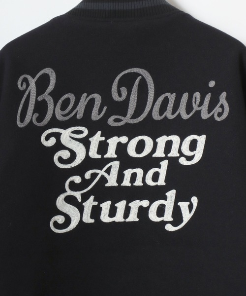 BEN DAVIS(ベンデイビス)の「BEN DAVIS/ベンデイビス BD STADIUM JACKET/オーバーサイズ フェイクメルトン フェイクレザースリーブ ワッペン刺繍 スタジアムジャケット/スタジャン/中綿ジャケット/レディース メンズ(スタジャン・メンズ・ブラック×ホワイト/ブラック×ブラック・M/XL/L)」の7枚目の写真