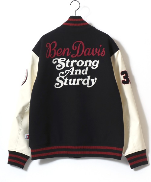 BEN DAVIS(ベンデイビス)の「BEN DAVIS/ベンデイビス BD STADIUM JACKET/オーバーサイズ フェイクメルトン フェイクレザースリーブ ワッペン刺繍 スタジアムジャケット/スタジャン/中綿ジャケット/レディース メンズ(スタジャン・メンズ・ブラック×ホワイト/ブラック×ブラック・M/XL/L)」の17枚目の写真