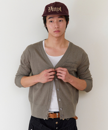 BASIC V NECK CARDIGAN(W) KHAKI