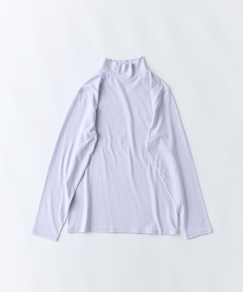 conges payes ADIEU TRISTESSE(コンジェ ペイエ アデュートリステス)の「ハイネックカットソーブラウス(Tシャツ/カットソー・レディース・パープル/ホワイト系その他/ピンク/ラベンダー・FREE)」の4枚目の写真