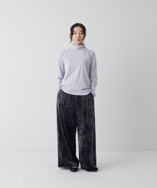 conges payes ADIEU TRISTESSE(コンジェ ペイエ アデュートリステス)の「ハイネックカットソーブラウス(Tシャツ/カットソー・レディース・パープル/ホワイト系その他/ピンク/ラベンダー・FREE)」の10枚目の写真